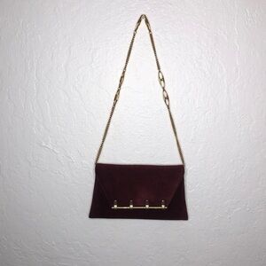 Vintage Susan Gail Oxblood Suede Bag